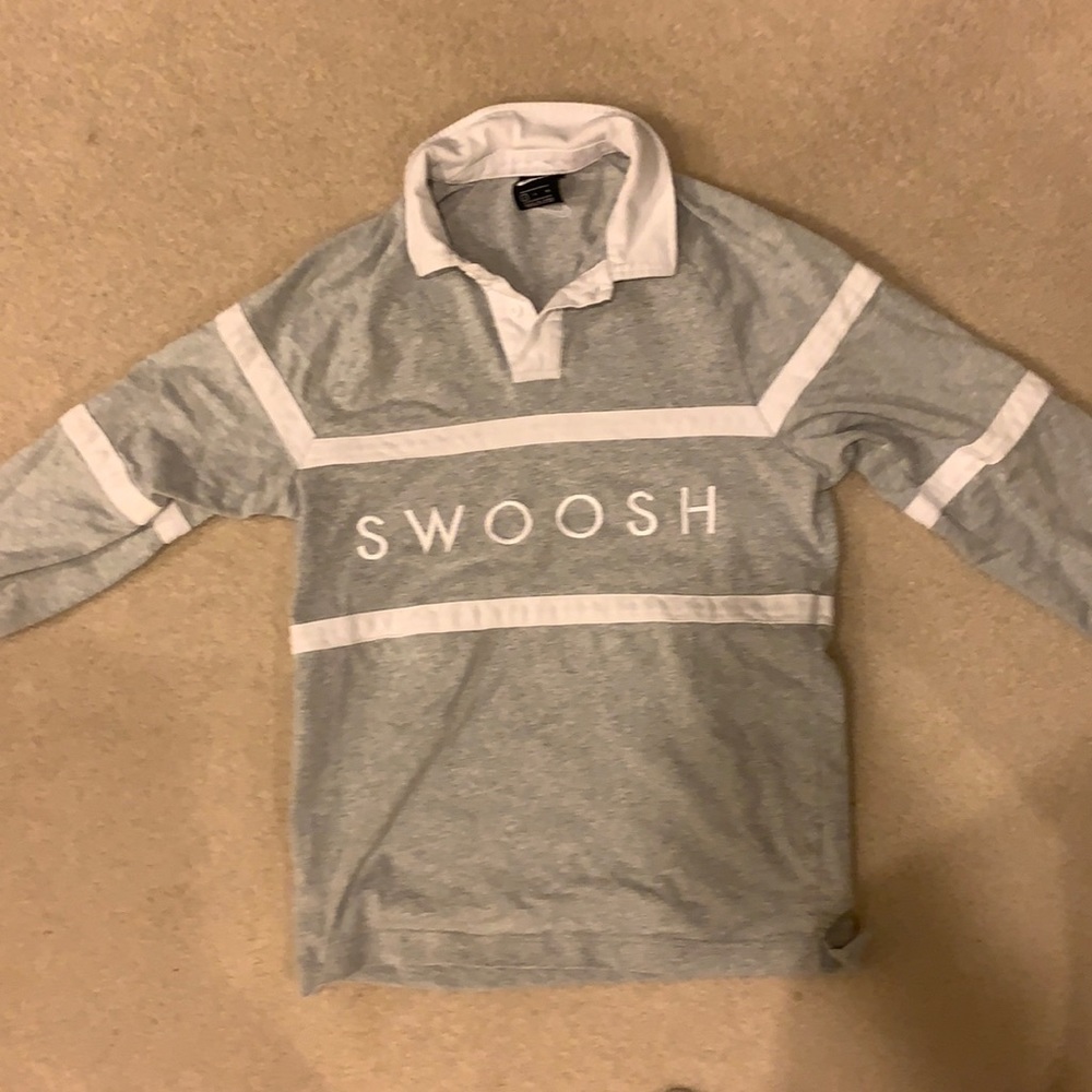 Nike collared swoosh rugby shirt